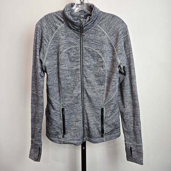 Lululemon Define Running Jacket Heather Gray Full Zip Athletic Performance 10 - Picture 1 of 7